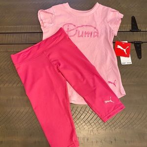 4T Puma shirt and capri set